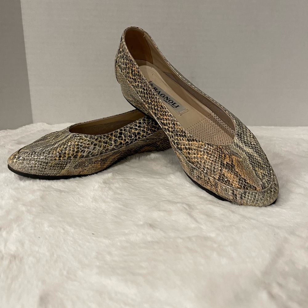 Bagnoli Italian slipper NAPPA snake skin size 37 1/2